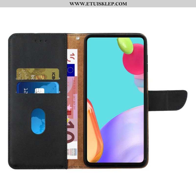 Etui Folio do Oppo Reno 7 Prawdziwa Skóra Nappa